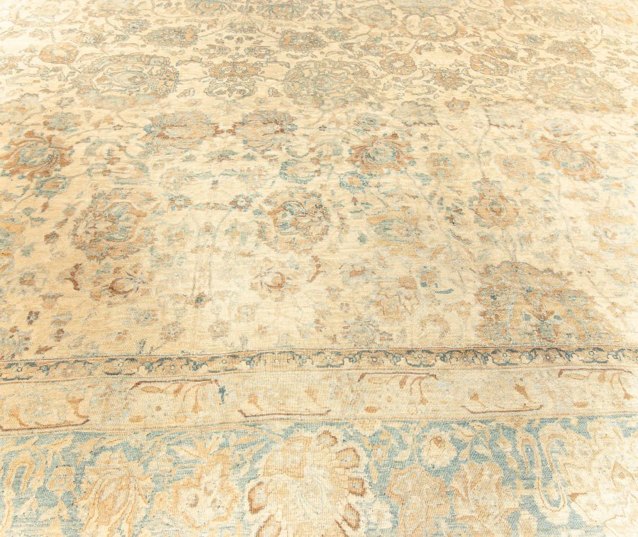 One-of-a-kind Extra Large Antique Persian Kirman Botanic Handmade Wool Rug BB6126