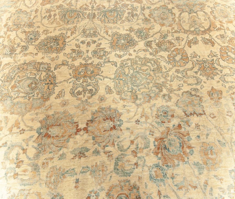 One-of-a-kind Extra Large Antique Persian Kirman Botanic Handmade Wool Rug BB6126