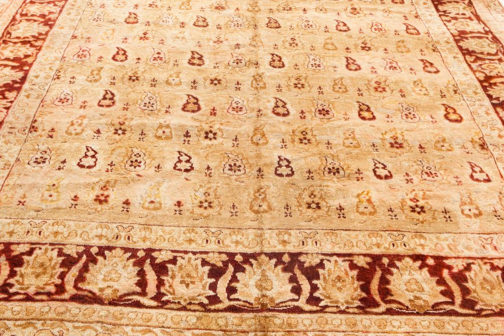 Authentic Indian Amritsar Botanic Handwoven Wool Rug BB7080