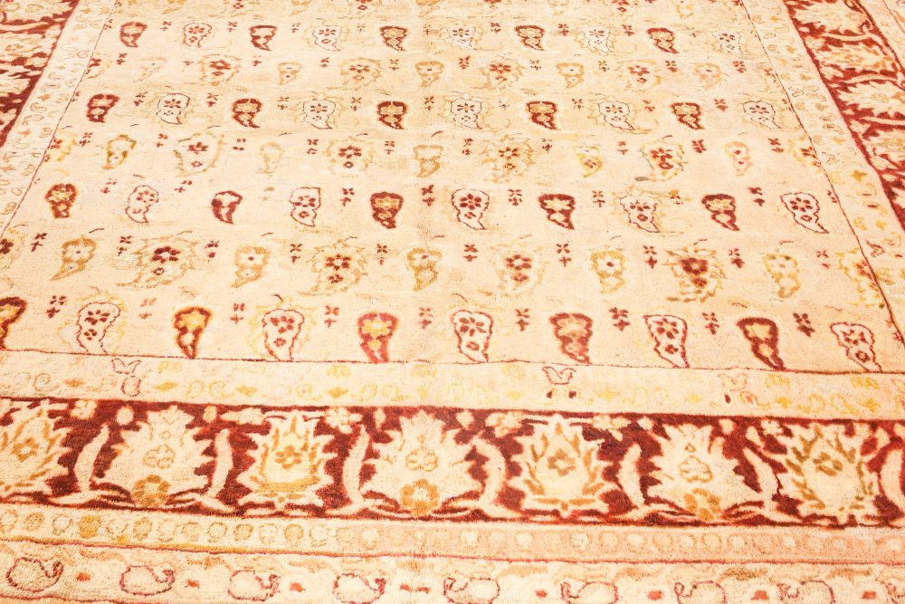 Authentic Indian Amritsar Botanic Handwoven Wool Rug BB7080