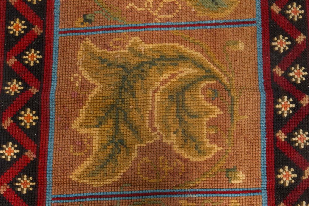 Antique English Needlepoint runner BB7093