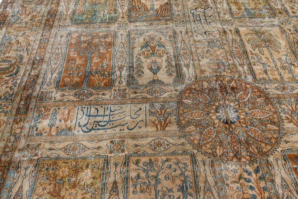 Authentic Early 20th Century Persian Kirman Handmade Wool Carpet BB7113