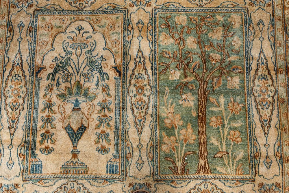 Authentic Early 20th Century Persian Kirman Handmade Wool Carpet BB7113