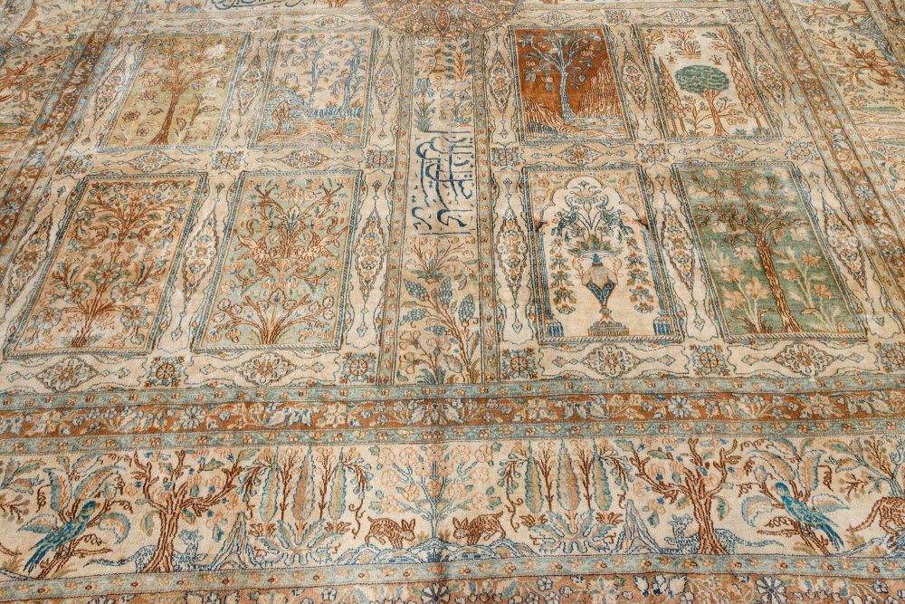 Authentic Early 20th Century Persian Kirman Handmade Wool Carpet BB7113