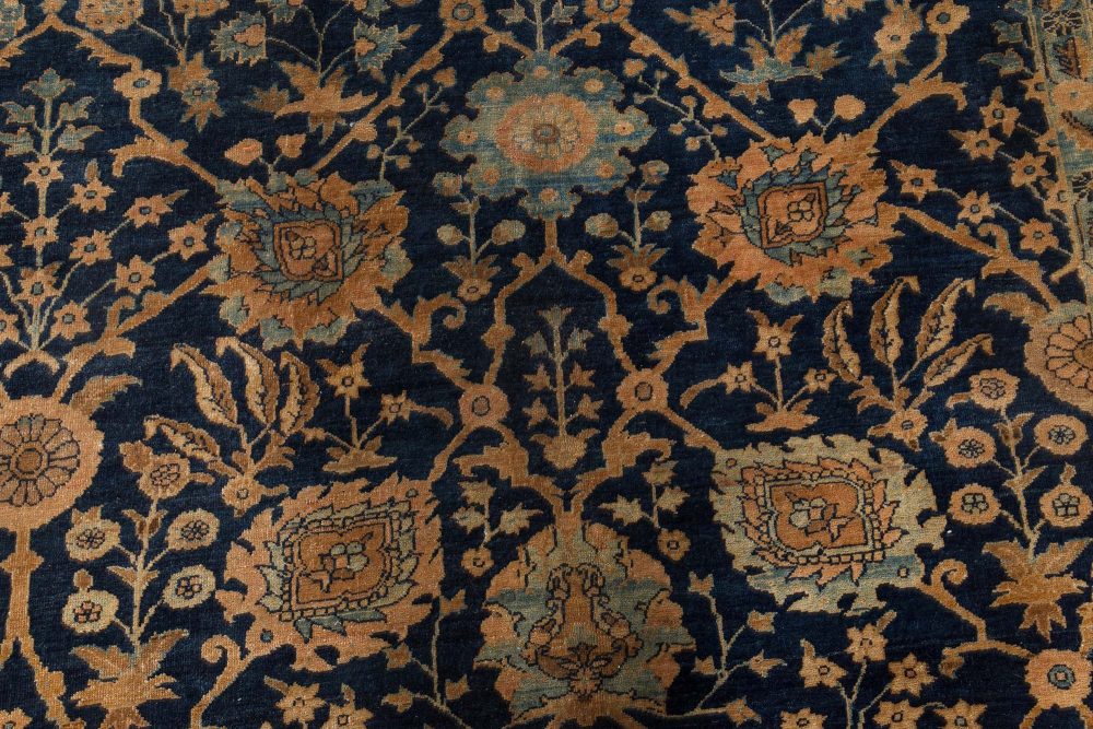 Authentic 19th Century Persian Tabriz Handmade Wool Carpet BB7115