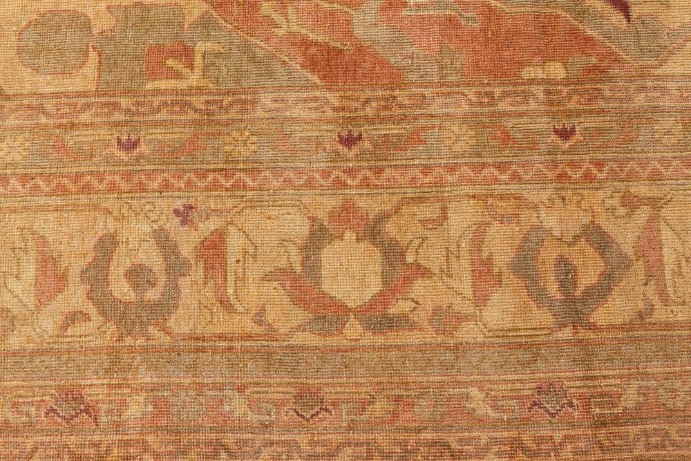 Antique Indian Handwoven Wool Carpet BB7118