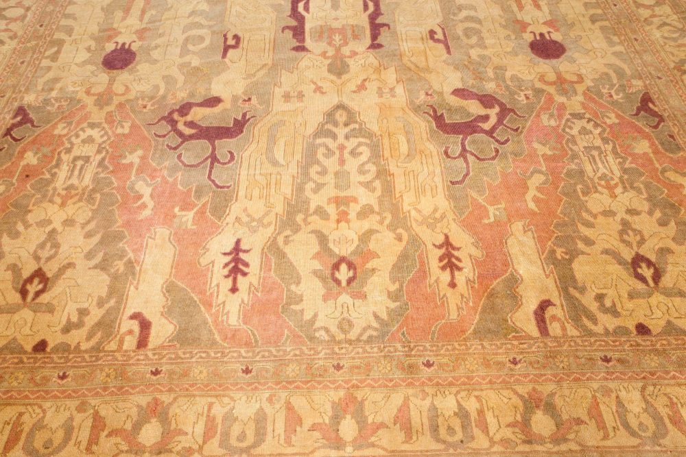 Antique Indian Handwoven Wool Carpet BB7118