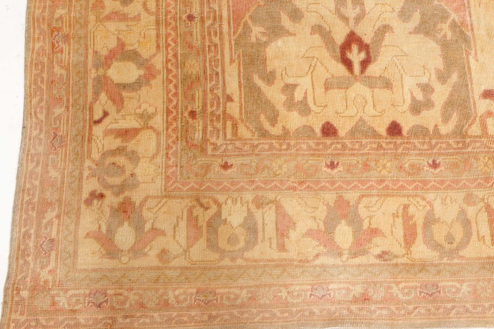 Antique Indian Handwoven Wool Carpet BB7118