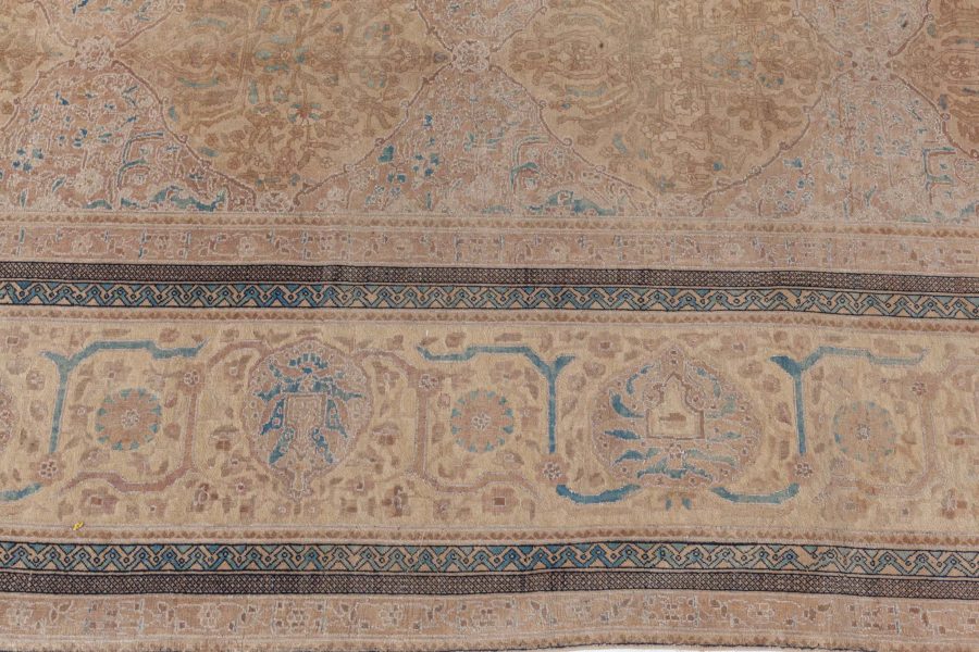 Mid-20th century Indian Botanic Handmade Wool Carpet BB7121