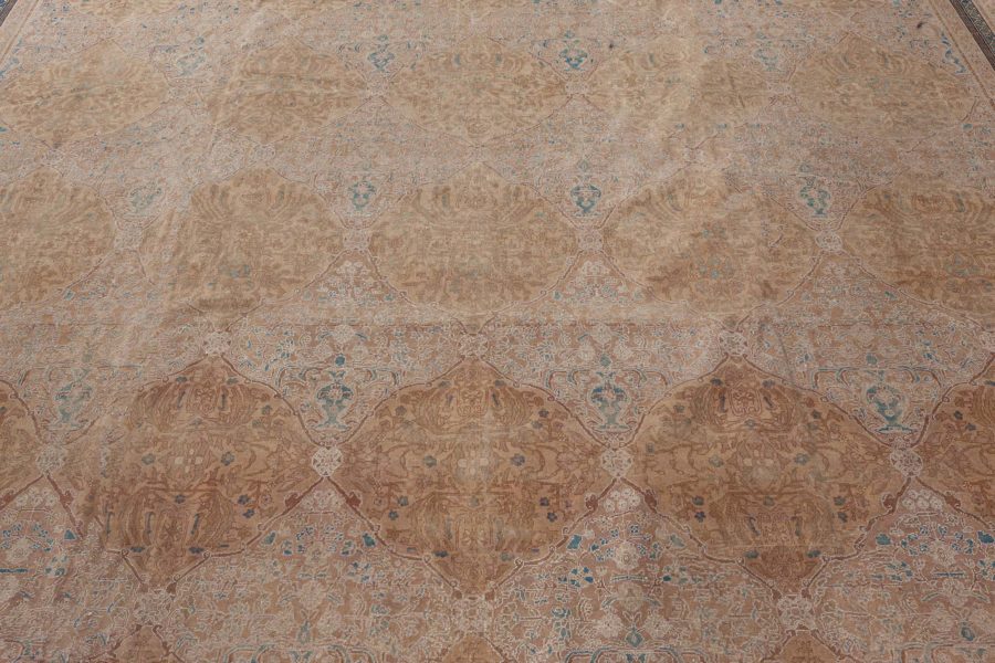 Mid-20th century Indian Botanic Handmade Wool Carpet BB7121