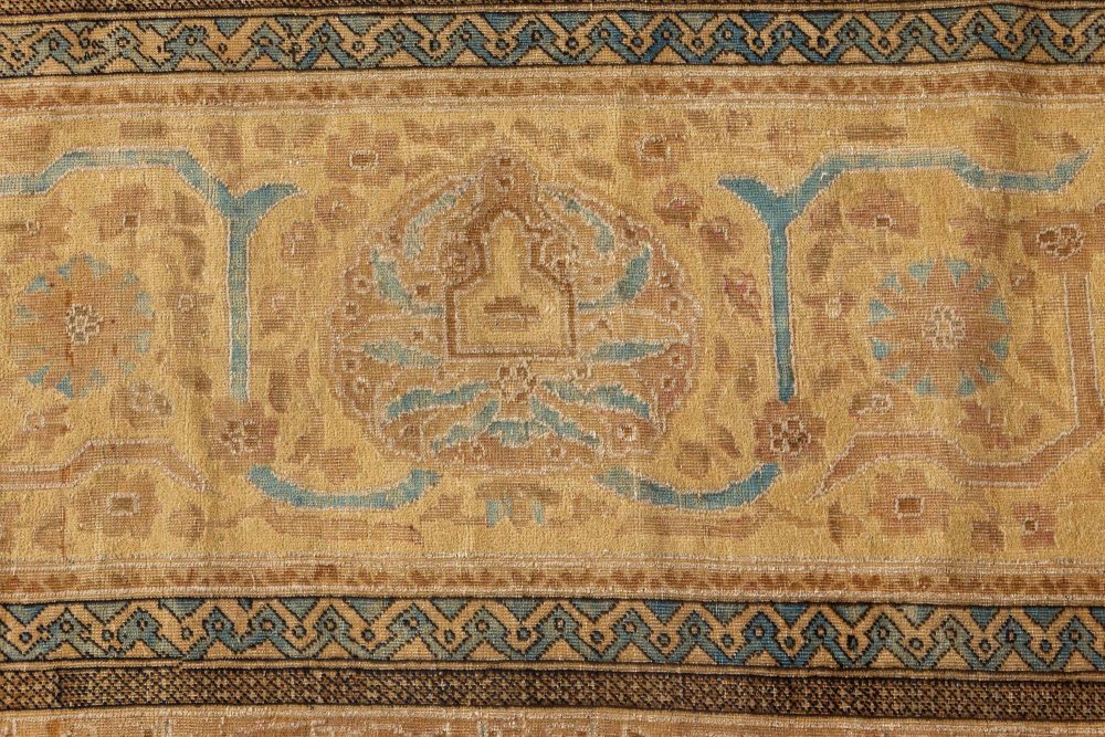Mid-20th century Indian Botanic Handmade Wool Carpet BB7121