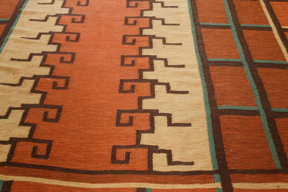 Large Vintage Art Deco Scandinavian Rug by Tora Hokansson BB7127