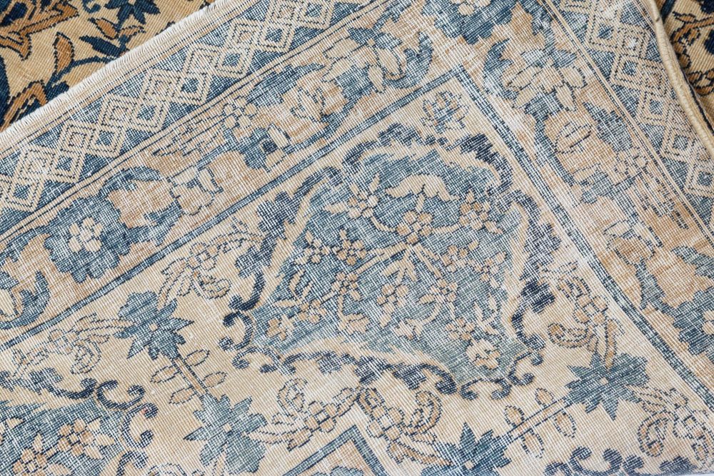 Fine Antique Persian Kirman Botanic Handmade Wool Rug BB7137