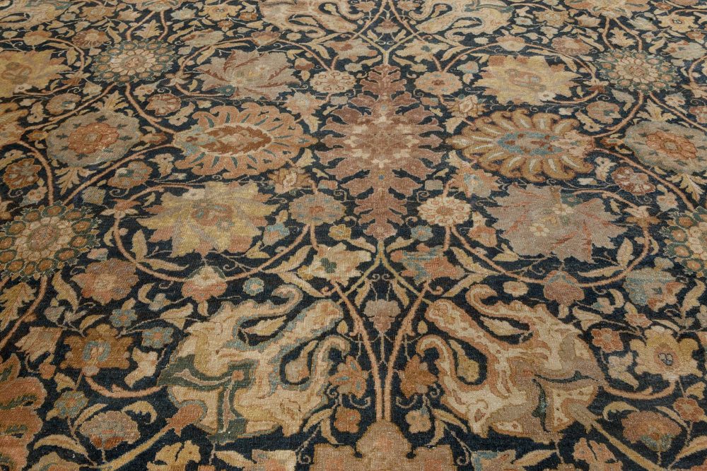 One-of-a-kind Persian Tabriz Handwoven Wool Carpet BB7143