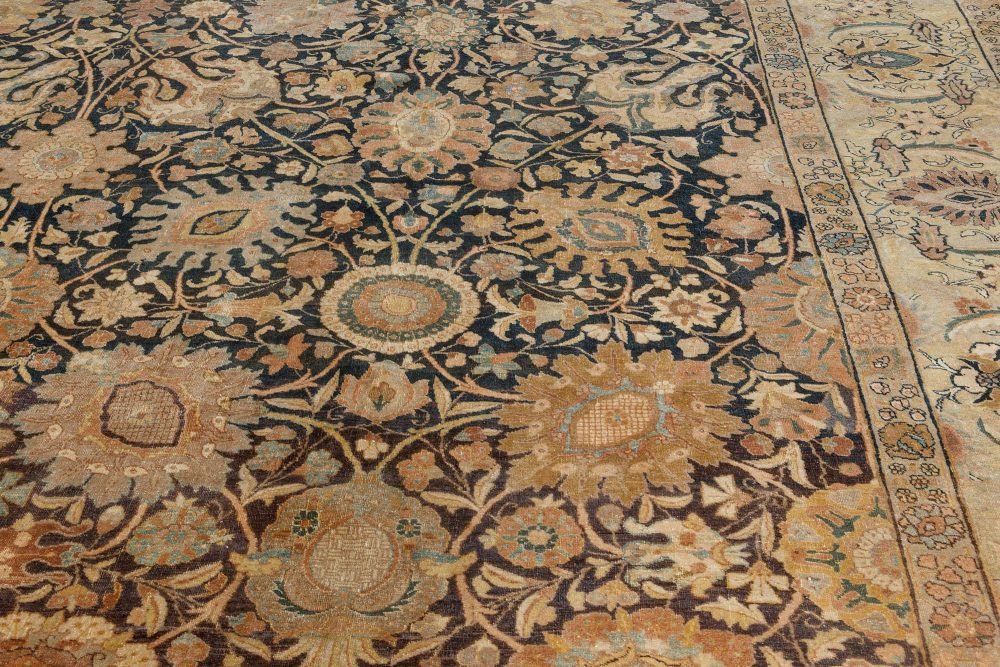 One-of-a-kind Persian Tabriz Handwoven Wool Carpet BB7143