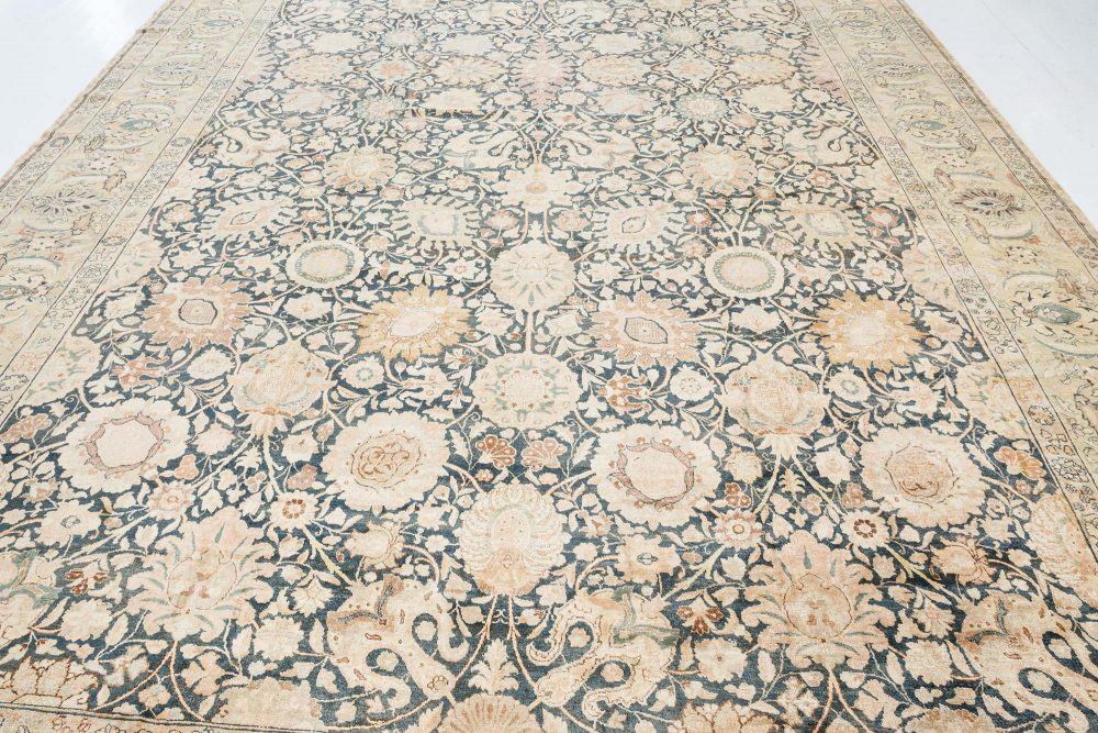 One-of-a-kind Persian Tabriz Handwoven Wool Carpet BB7143