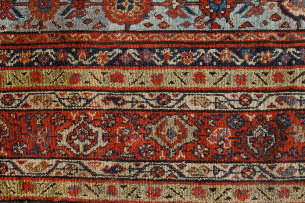 Authentic 19th Century Persian Sultanabad Handmade Wool Carpet BB7148