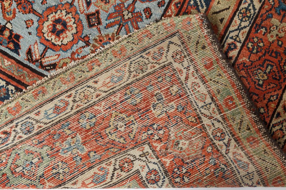 Authentic 19th Century Persian Sultanabad Handmade Wool Carpet BB7148