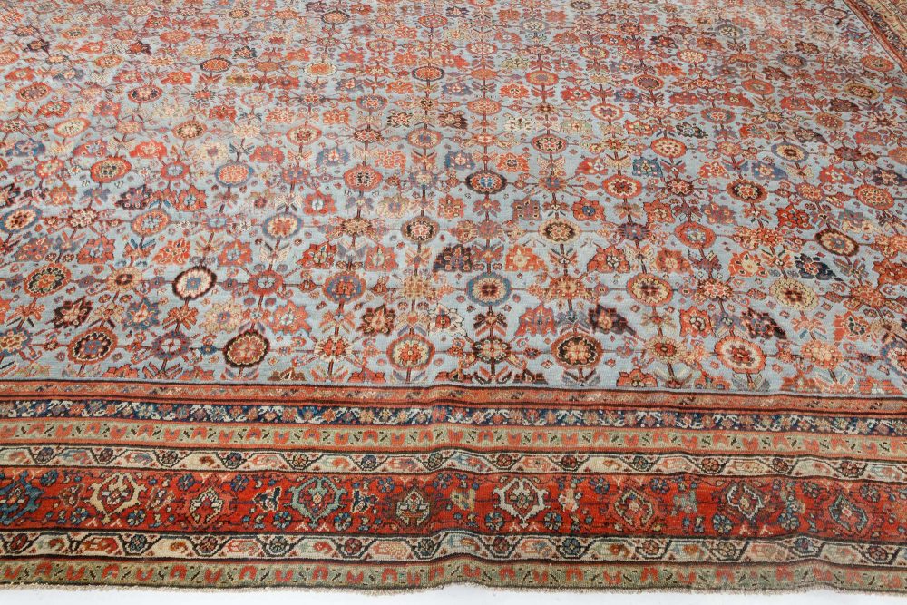 Authentic 19th Century Persian Sultanabad Handmade Wool Carpet BB7148