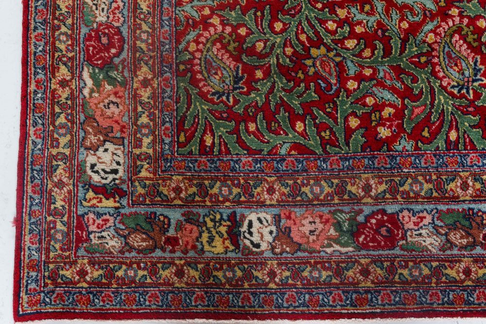 Early 20th Century Persian Tabriz Red Handmade Wool Carpet BB7155