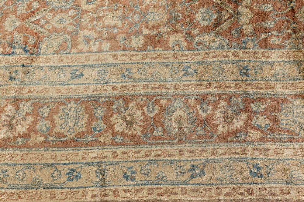 Authentic Persian Tabriz Botanic Handmade Wool Rug (Size Adjusted) BB7161