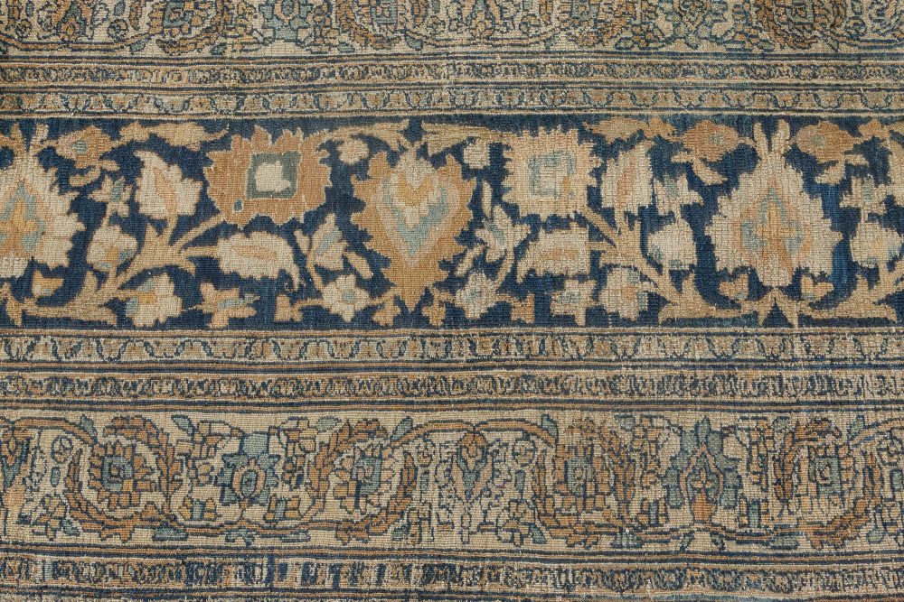 Authentic 19th Century Persian Meshad Handmade Wool Carpet BB7163