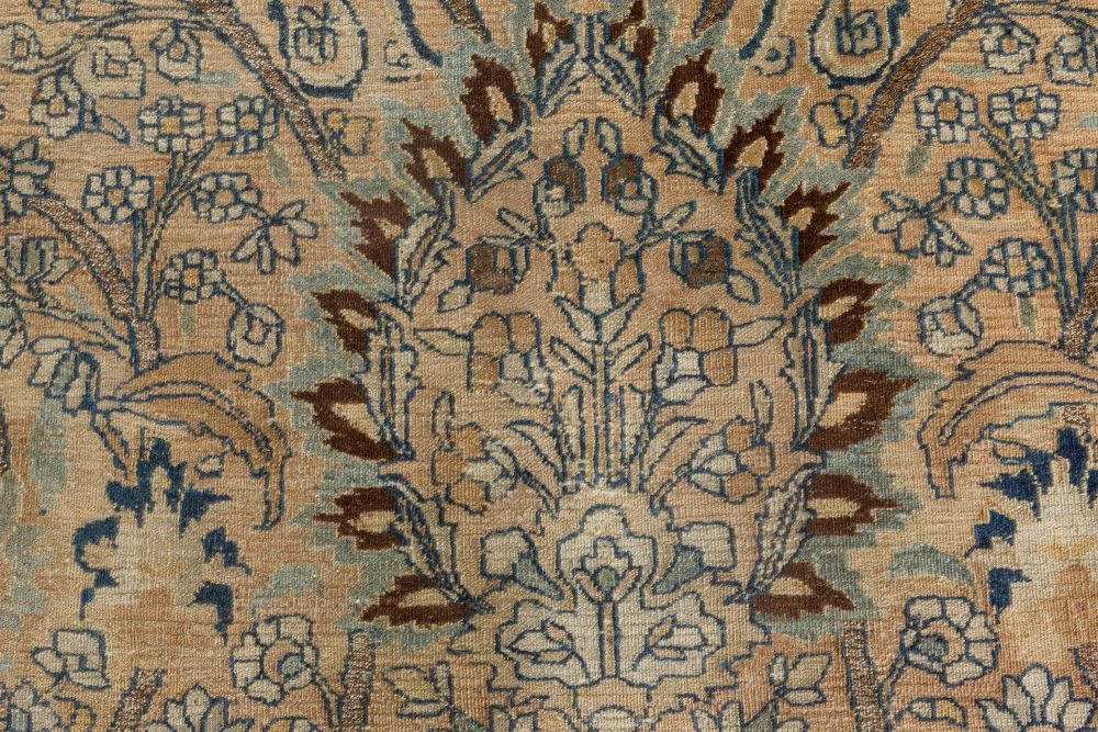 Authentic 19th Century Persian Meshad Handmade Wool Carpet BB7163