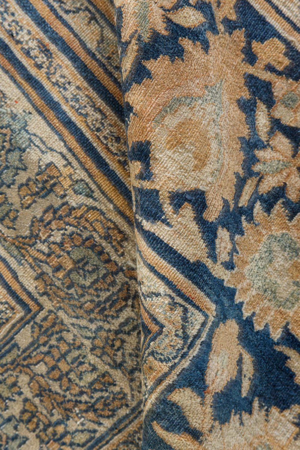 Authentic 19th Century Persian Meshad Handmade Wool Carpet BB7163