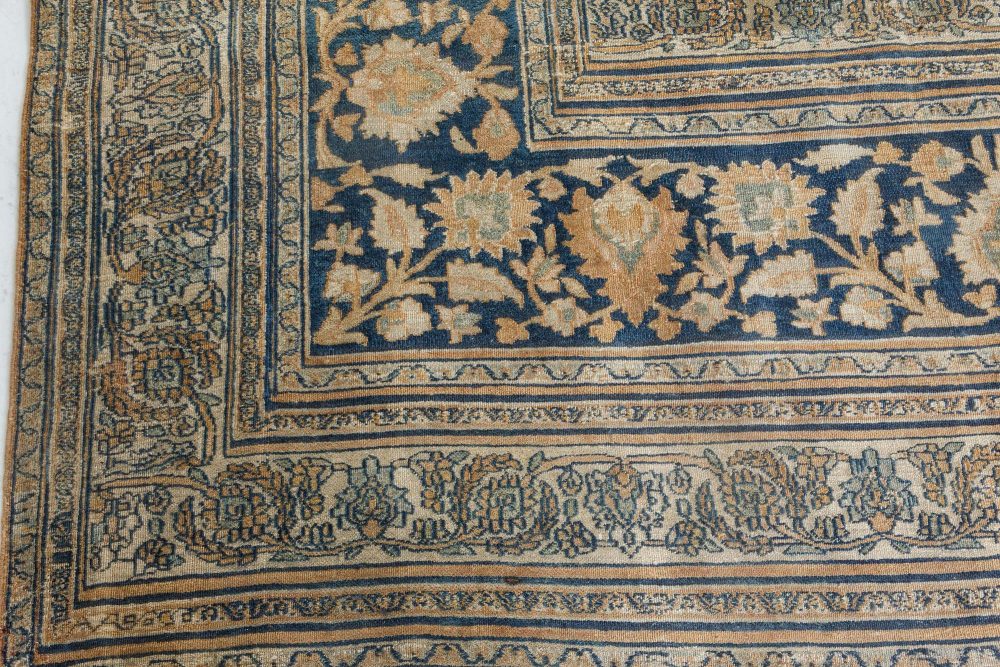 Authentic 19th Century Persian Meshad Handmade Wool Carpet BB7163