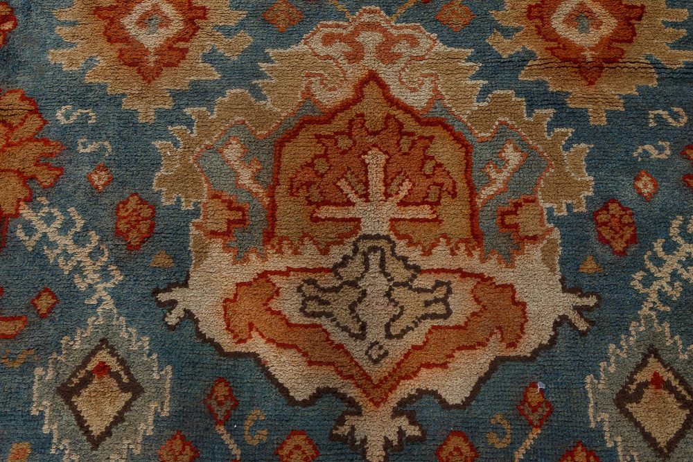 Large Vintage Turkish Oushak Handmade Wool Carpet BB7169