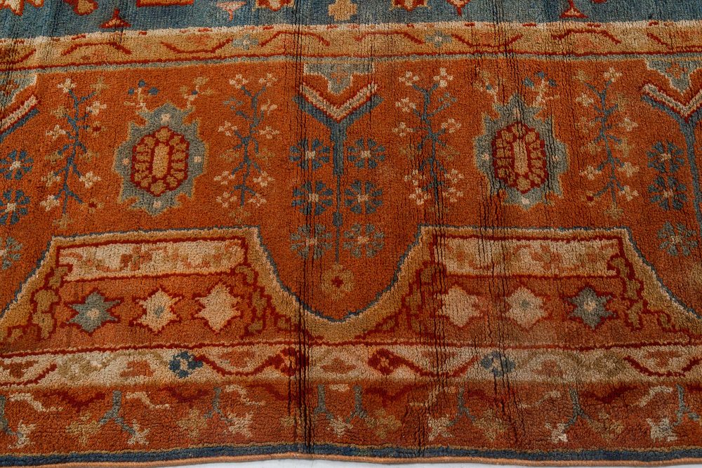 Large Vintage Turkish Oushak Handmade Wool Carpet BB7169