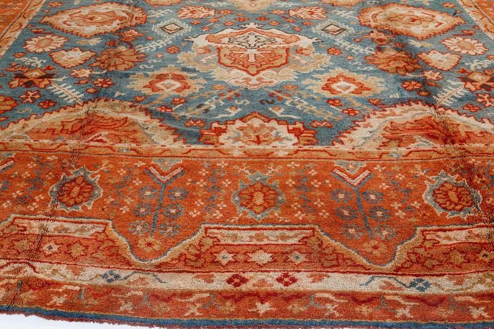 Large Vintage Turkish Oushak Handmade Wool Carpet BB7169