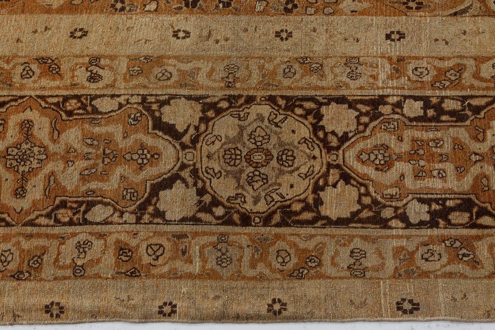 Authentic Oversized 19th Century Persian Tabriz Handmade Wool Carpet BB7182