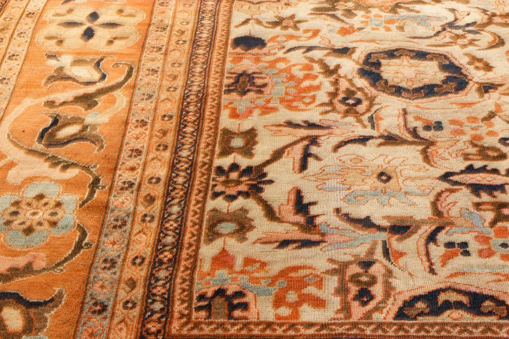 19th Century Persian Sultanabad Handwoven Wool Carpet BB7194