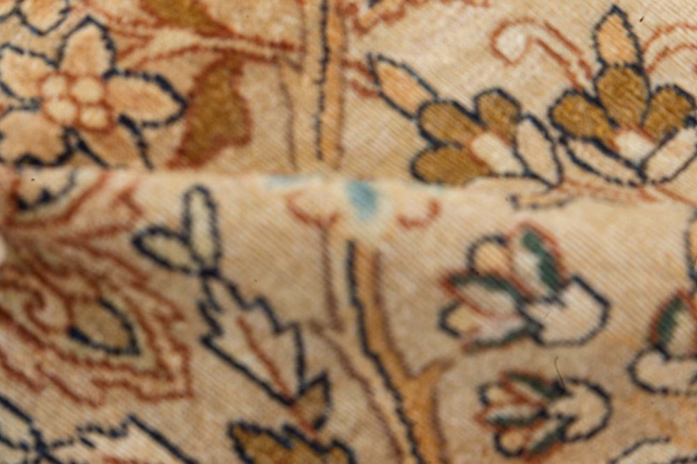 Early 20th Century Persian Kirman Botanic Handmade Wool Carpet BB7216