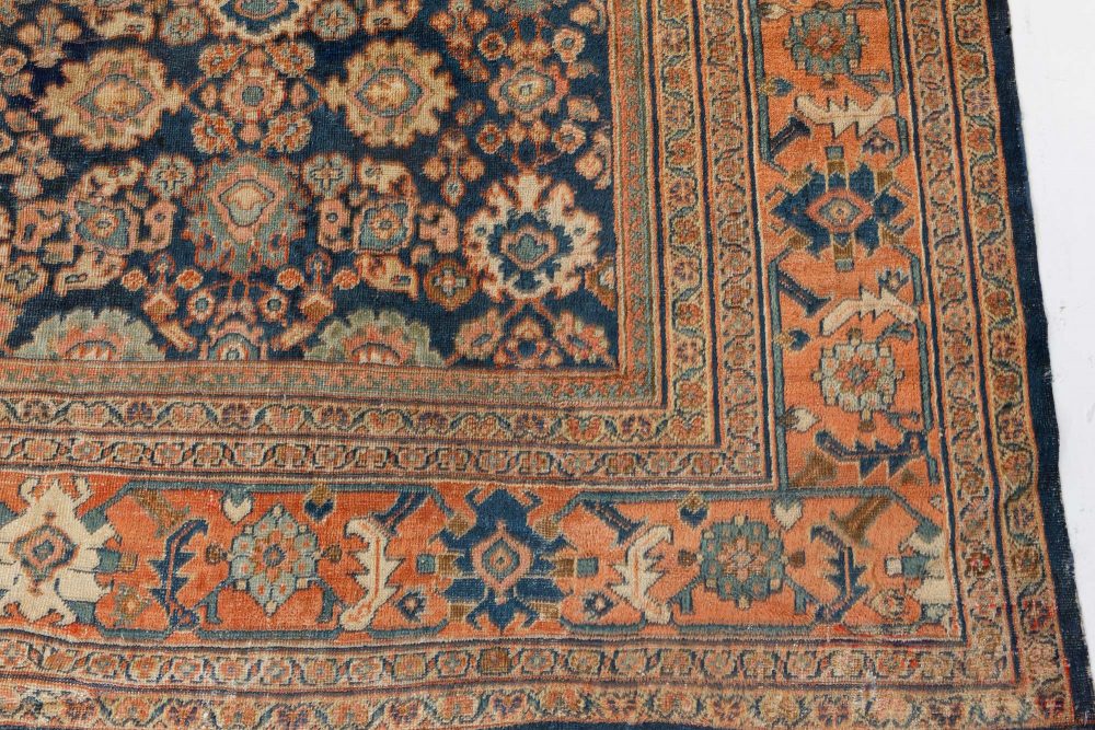 Authentic 19th Century Persian Sultanabad Handmade Wool Rug BB7222