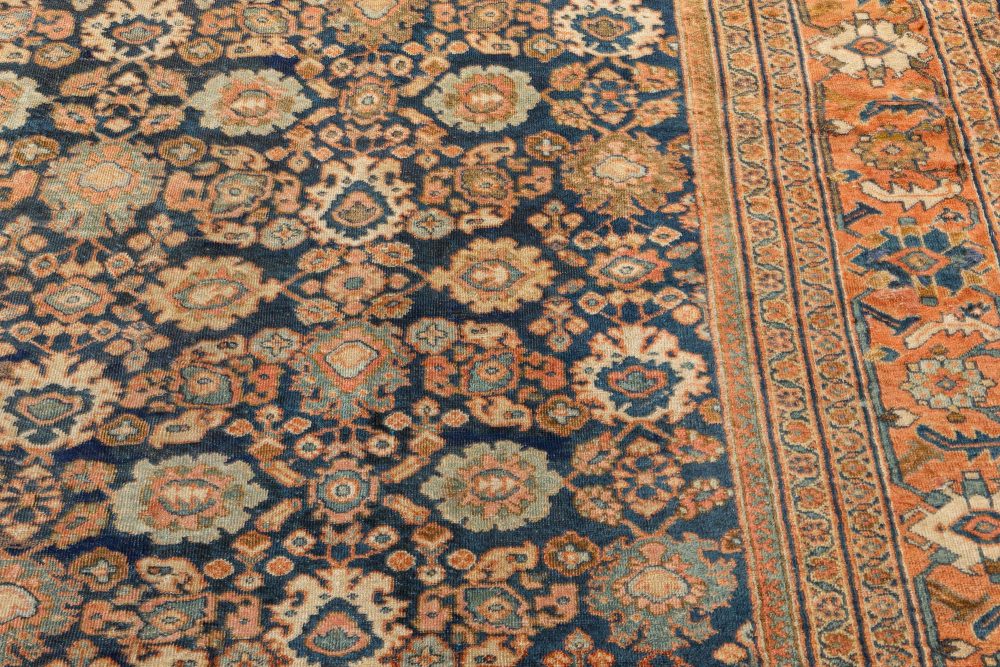 Authentic 19th Century Persian Sultanabad Handmade Wool Rug BB7222