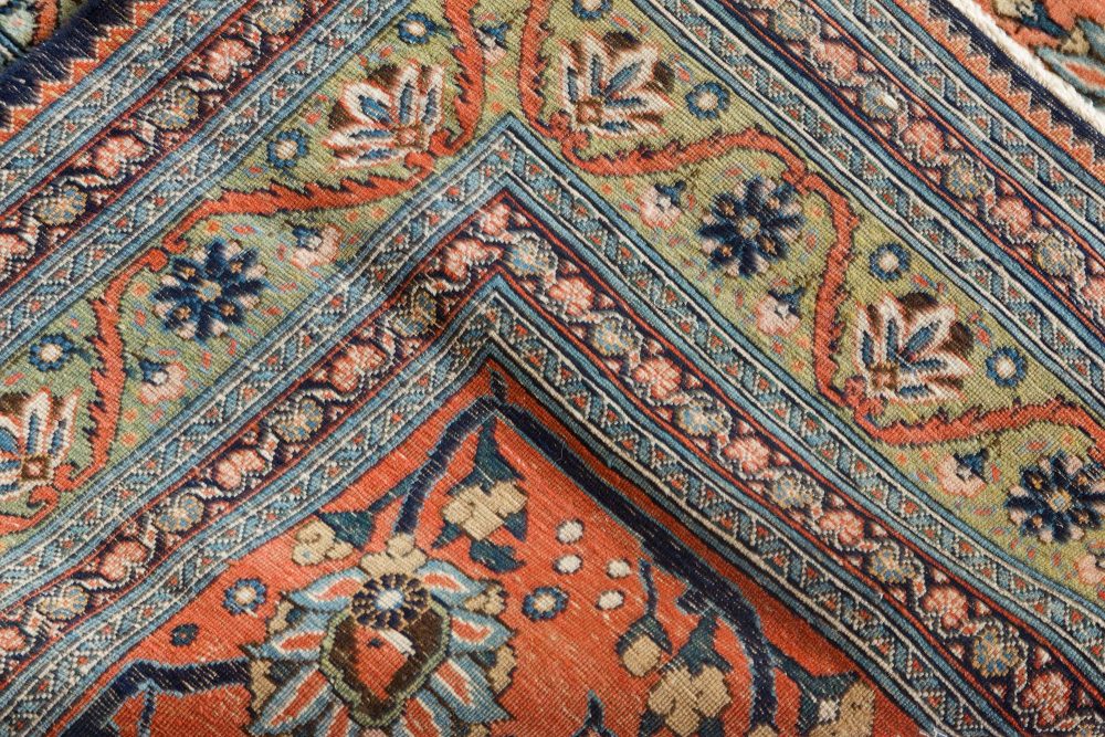 19th Century Persian Tabriz Handwoven Wool Rug BB7223