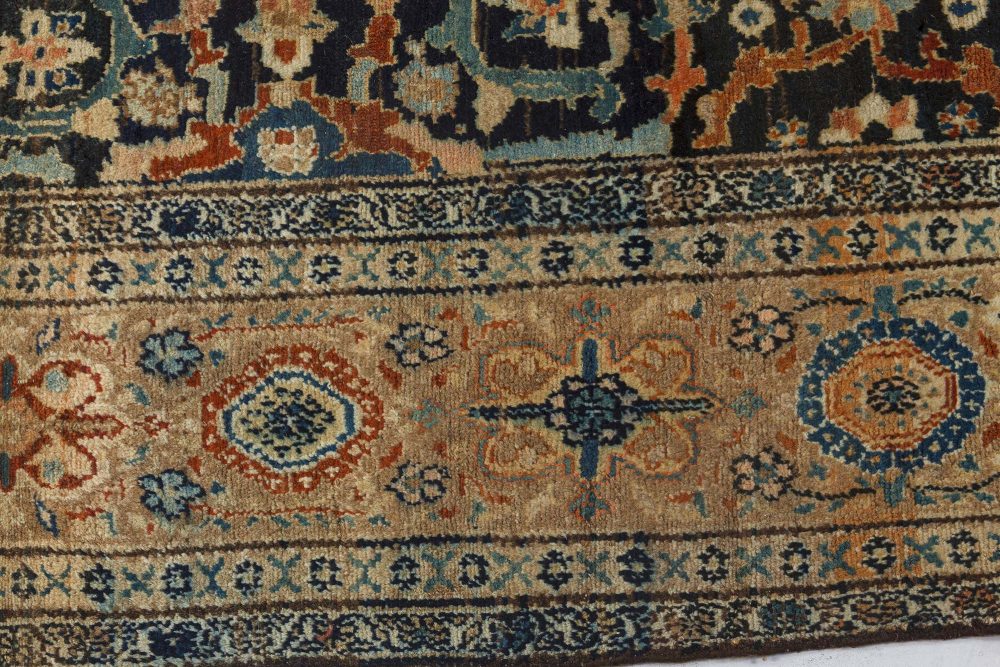 Authentic 19th Century Persian Malayer Handmade Wool Rug BB7241
