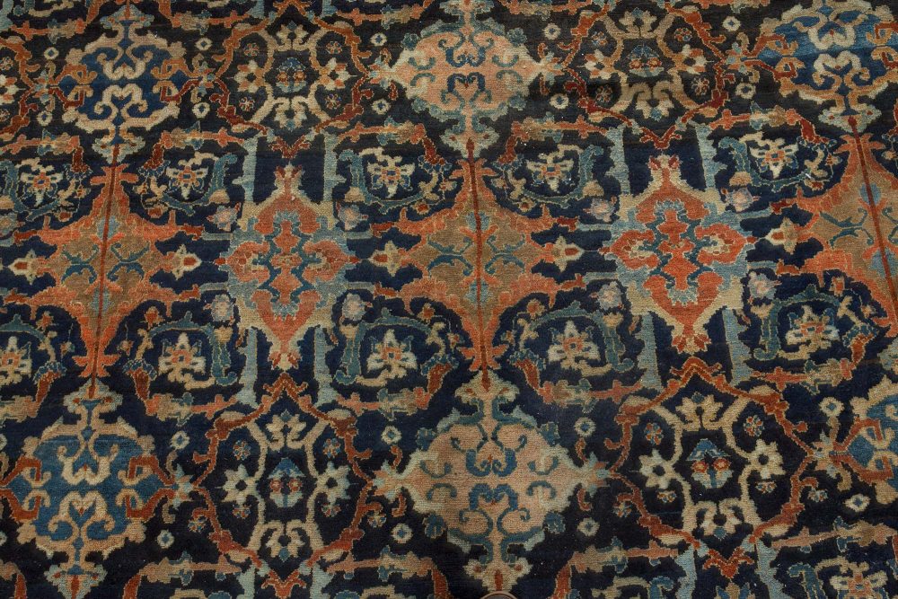 Authentic 19th Century Persian Malayer Handmade Wool Rug BB7241