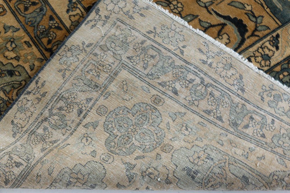 Authentic 1900s Persian Kirman Handmade Wool Carpet BB7249