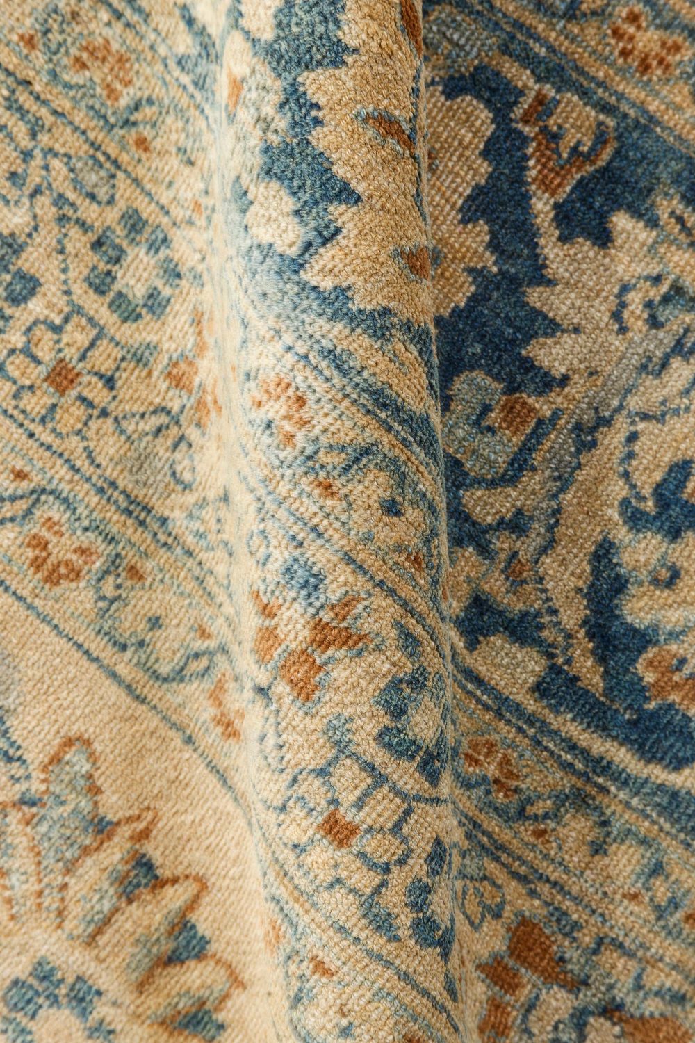 Authentic 1900s Persian Kirman Handmade Wool Rug BB7255