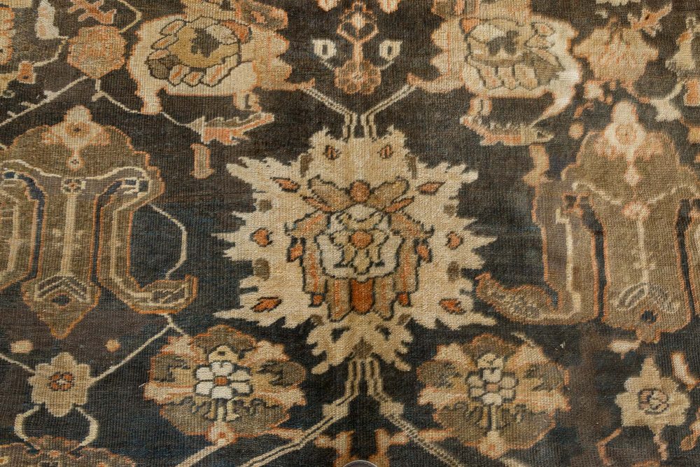 Authentic 19th Century Persian Sultanabad Handmade Wool Rug BB7257