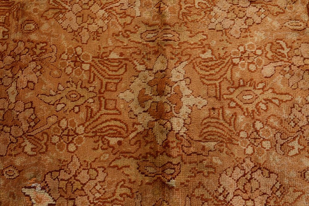 Early 20th Century Oushak Pale Rust Handmade Wool Rug BB7264