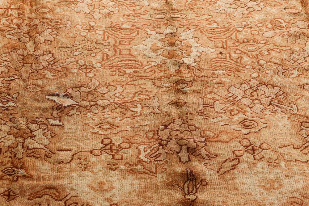 Early 20th Century Oushak Pale Rust Handmade Wool Rug BB7264