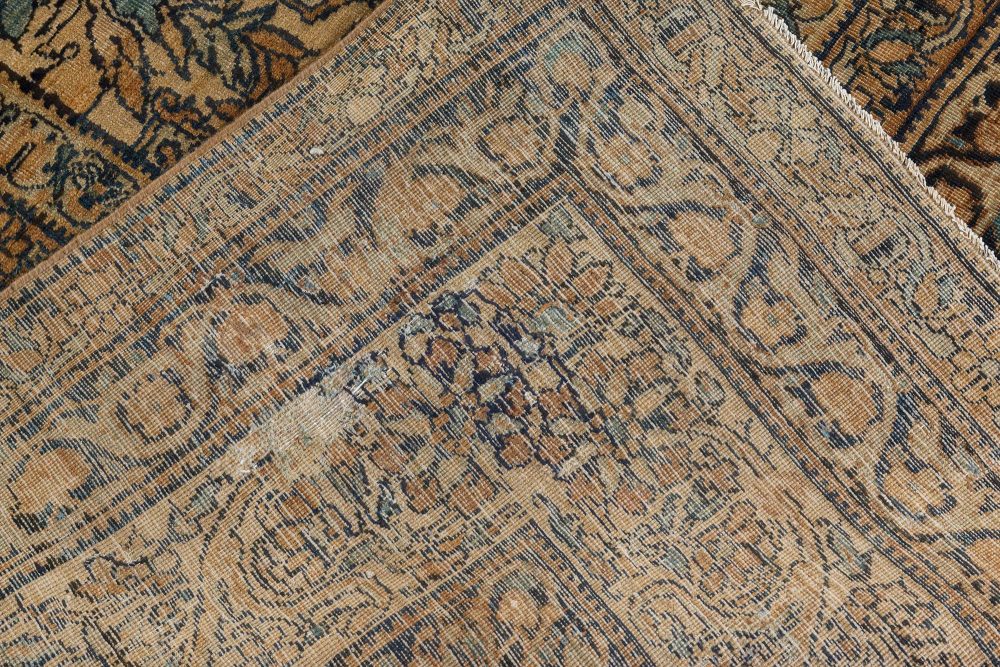 Authentic 19th Century Persian Kirman Handmade Wool Rug BB7270