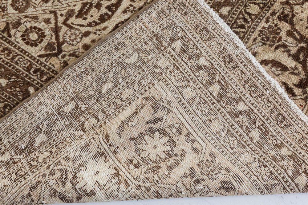 Antique Persian Tabriz Botanic Handmade Wool Carpet BB7271