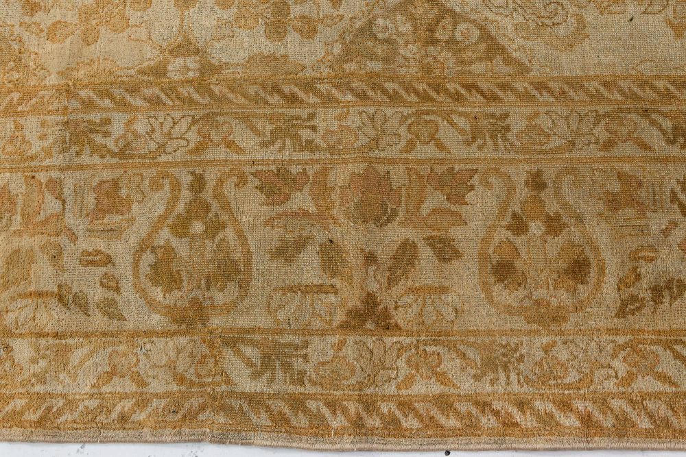 Antique Indian Amritsar Botanic Handmade Wool Carpet (Size Adjusted) BB7279