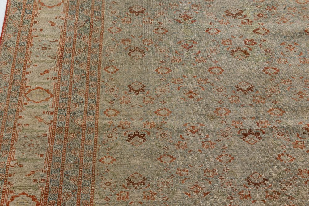 Authentic 19th Century Persian Tabriz Handmade Wool Rug BB7281