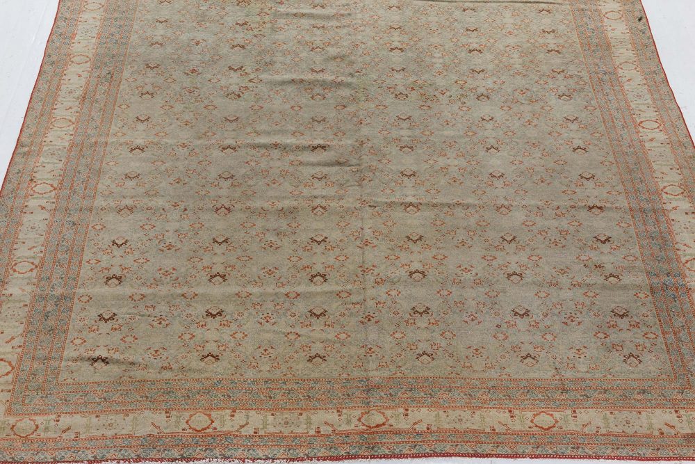 Authentic 19th Century Persian Tabriz Handmade Wool Rug BB7281